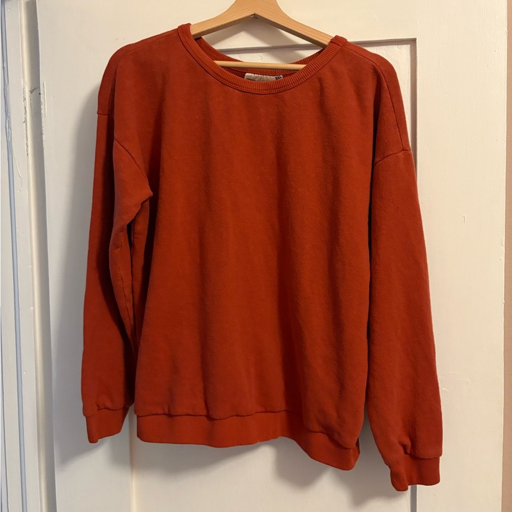 Crux Cropped Sweatshirt by Jungmaven burnt orange XXL